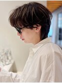 毛流れセンターパート／ニュアンスパーマ／毛流れパーマ