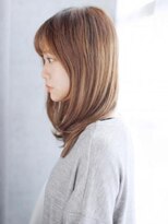 ヘアメイク ナル(hair make nalu)&nbsp;透け感バングの内巻きレイヤースタイル