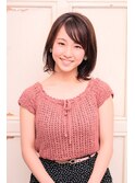 人気急上昇中♪大人かわいい小顔耳かけ丸みくびれショートボブ