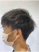 ツーブロックショートパーマスタイル