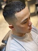 スキンハイフェードクロップバーバースタイル束感ショートS