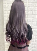 グレージュカラー×バイオレットグラデーション