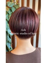 アッシュ アーティスティック スタジオ オブ ヘア(Ash artistic studio of hair) ピンクパープル×ベリーショート