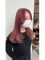 アリスバイブランニューリブ 難波店(ALICE by Brandnew×LIV)&nbsp;韓国ヘア/ナチュラルレイヤーカット/ローズピンク