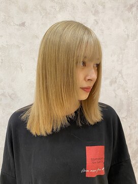 ラボヌールヘアー オリビエ 北千住店(La Bonheur hair Olivier) ハニーブロンド＿レイヤー【OZAWA】