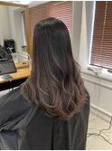 【原田】ナチュラルブラウン　バレイヤージュ　ロングレイヤー