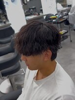 オーバルバイアピッシュ(OVARL by apish) 縦落ちツイストスパイラル緩めメンズパーマツイスパ波巻きパーマ