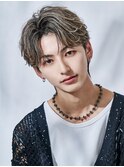フェザーセンターパートツーブロック韓国風