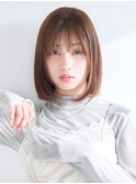 【over hair】切りっぱなしボブ×前髪インナーカラー