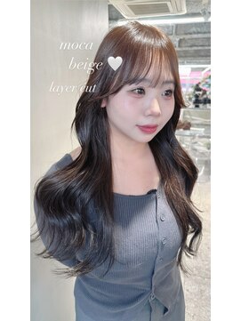フェブ(fev) ［fev_otoha］maron beige ＋ layercut