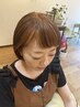 似合わせカット＋前髪インナー＋全体カラー＋mabb