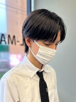 センターパートニュアンスパーマ韓国カルマパーマコンマヘア