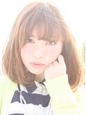 大人ガーリー/チョコレート/プリカール/小顔カット/外ハネボブ