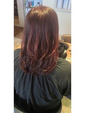 ドルチェヘアー(DOLCE HAIR) ピンクブラウン　レイヤーカット