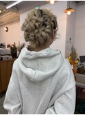 【ヘアセット×ホワイトブロンド】#ヘアメイク#ヘアアレンジ