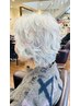 カット＋グレーヘアマニキュアローライト