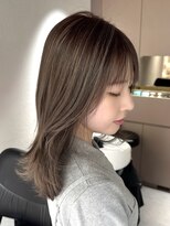 メゾンマイル 恵比寿(maison mile)&nbsp;大人綺麗なハイライトカラー/顔まわりカット/白髪ぼかし/恵比寿