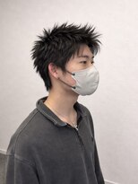 エクファ ヘア シェリル 草津 南草津店(ex-fa hair cherir) ワンホンレイヤー/ミルクティーブロンド/ダークブルー/南草津