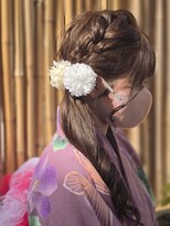 美容室サラサ 山鼻店 サイド編みおろしヘア
