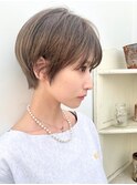 大人マッシュショート×ミルクベージュ【drop/表参道/青山】