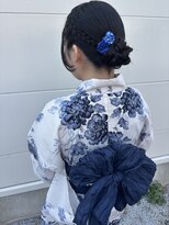 ウィット(8) **浴衣ヘアセット×着付け♪編み込みシニヨン