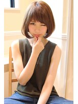 レウナ 外苑前(Reuna)&nbsp;メルトカラー　ひし形ボブ　黒髪アッシュ