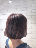 EIGHT溝の口】お客様スタイル_デザインカラー切りっぱなしボブ