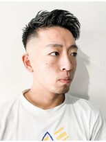 フジヤマ バーバー ショップ(FUJIYAMA BARBER SHOP)&nbsp;七三オールバックツイストパーマコンマヘア