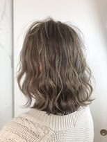 アヴァンス 広島本通店(AVANCE.)&nbsp;カーキベージュ×ウェーブミディアム