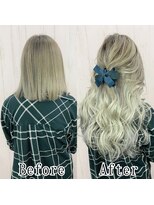 あるじゃんすー 神戸三宮店&nbsp;ホワイトアッシュ#シールエクステ#ゆるふわウェーブ#小顔#神戸