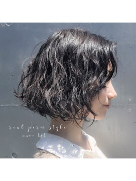ロロ(ro-ro) 【恵比寿】前下がりボブ×立体感ウェーブパーマ