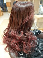 ヘアサロンアンドヘアメイクディー(hair salon hair make D)&nbsp;仙台Ｄ　カシスピンク×マーメイドカラー×デジタルパーマstyle