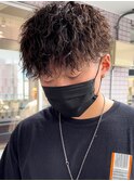 ストリート風ハードツイストスパイラルツーブロック刈り上げ