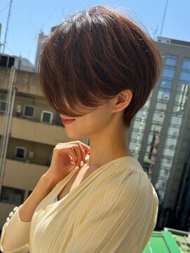 ロンド ストラーダ 心斎橋(Lond strada) ショート×ハイライト白髪ぼかし×マチルダボブ[心斎橋]