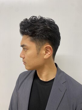メリケンバーバーショップ トーキョー(MERICAN BARBERSHOP TYO) メンズウェーブビジネスマンアッシュカラー簡単スタイリング74