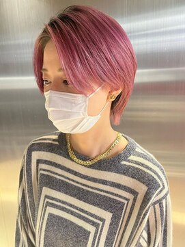 ペレ 栄店(PELE) デザインカラー/レイヤーカット/ウェットヘア/オリーブベージュ