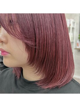 リミットバイアフィナー 大宮店(limit by Afinar) ワインレッド×レイヤーカット