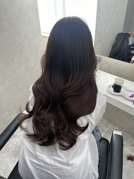 ソヨン 豊田市駅店(SOYON) ピンクブラウン/透け感カラー/くびれ巻き／韓国hair／小顔カット