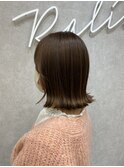 巻いて肩上ボブ/顔周りカット