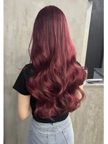 ナンバーウルス 名駅店(N° ulus)&nbsp;【number ulus】韓国風ダークピンク×ダメージレスブリーチ