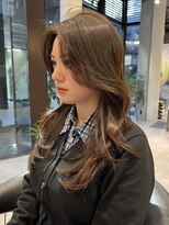 シティ(CITY) かきあげヘア レイヤースタイル ベージュカラー