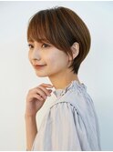 20代30代40代/丸みショート/マロンベージュ