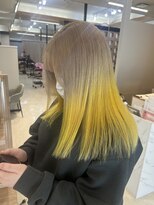 ジェンダーヘア(GENDER hair)&nbsp;ホワイトベージュ×イエローグラデーション