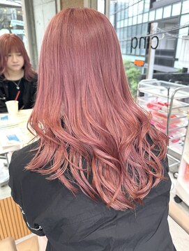 サンク 原宿 表参道(cinq) ヘーゼルベージュピンクベージュホワイトベージュ長めボブ韓国