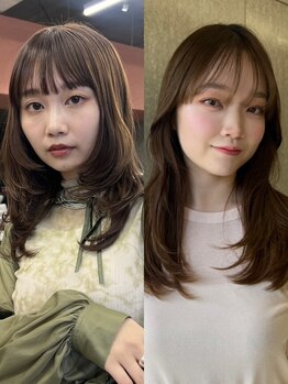 キャラハーフ 池袋東口店(KYARA HALF)の写真/【顔型4タイプ診断】で一番似合うミディアムが見つかる!顔まわり/くびれレイヤー/小顔見せスタイルならココ