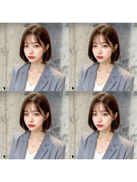 ウィールール 白石店(WE RULE) ナチュラルストレート×シースルーバングの大人ツヤボブ