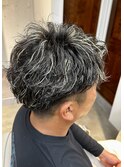 ルーズショートパーマ＋ハイライト