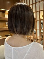 オーガニックトリコ 所沢(organic+tricot)&nbsp;30代40代◎大人ベージュハイライト×切りっぱなしボブ
