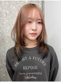 エンドカラーのミディアムレイヤーで抜け感＊