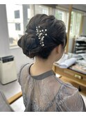 お呼ばれヘアセット × ふわふわシニヨン